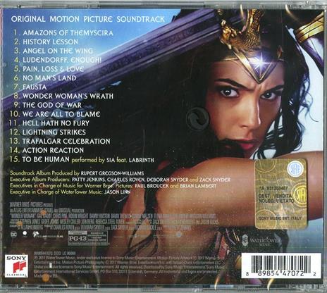 Wonder Woman (Colonna sonora) (feat. Sia) - CD Audio - 2