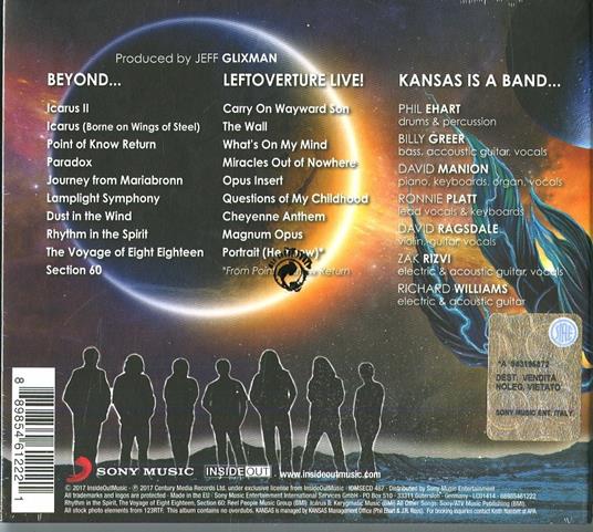 Leftoverture Live & Beyond - CD Audio di Kansas - 2