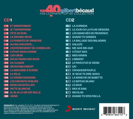 Top 40 - Gilbert Becaud - CD Audio di Gilbert Bécaud - 2