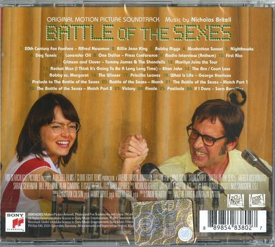 Battle of the Sexes (Colonna sonora) - CD Audio - 2