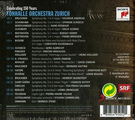 150th Anniversary Edition - CD Audio di Orchestra Tonhalle Zurigo - 2