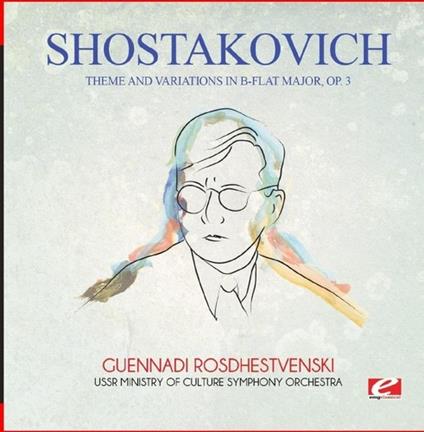 Theme & Variations In B-Flat Major Op. 3 - CD Audio di Dmitri Shostakovich