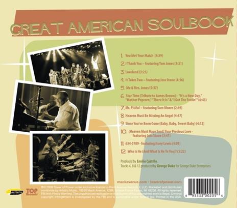 Great American Soulbook - CD Audio di Tower of Power - 2