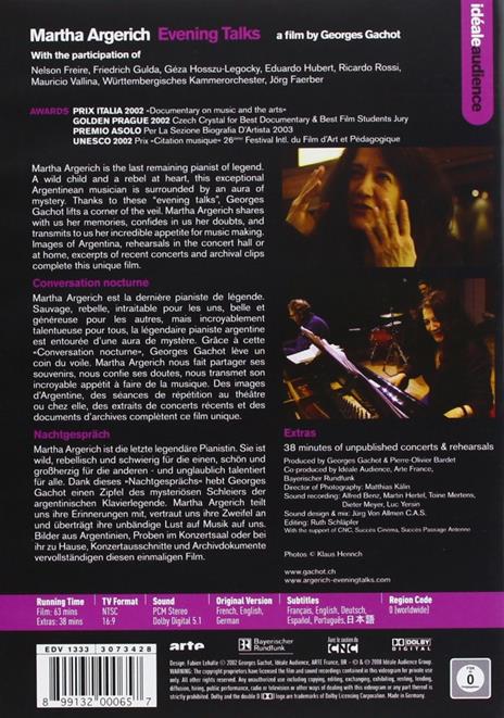 Martha Argerich. Evening Talks (DVD) - DVD di Martha Argerich - 2