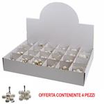 4 Grappoli 2Cm Argento Bianco Decorazione Natalizia Addobbi Albero Natale