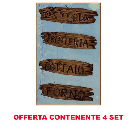 Offerta 8 Insegne Botteghe 6 5X1 5Cm Accessori Presepe