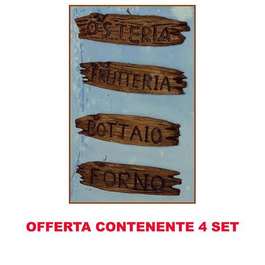 Offerta 8 Insegne Botteghe 6 5X1 5Cm Accessori Presepe - 2