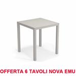 Emu Offerta 6 Tavoli Nova 70X70 Cemento Da Esterno Giardino Bar