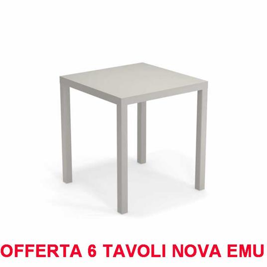 Emu Offerta 6 Tavoli Nova 70X70 Cemento Da Esterno Giardino Bar - Emu -  Idee regalo | IBS