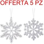 Offerta 5 Fiocchi Di Neve Appendibili Addobbi Albero Natale