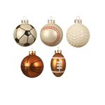 Offerta 5 Decorazioni Palla Sport Da Appendere H.7.7 Modello Assortito Addobbi Albero Di Natale