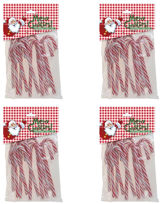 Offerta 4 Confezioni Di Bastoncini Di Zucchero 150Gr Natale Addobbi Decorazioni