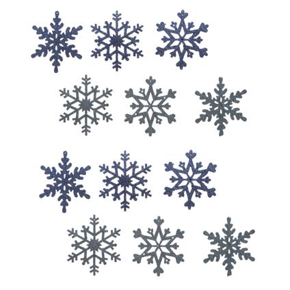 Offerta12 Fiocchi Di Neve Appendibili D.12X0,3 Modelli Assortiti Decorazioni Addobbi Natale