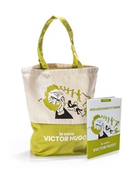 Shopper + libro. #DIVENTARECITTADINI. Io sono Victor Hugo. Principi Attivi  - Victor Hugo - Libro - FIBS - Principi attivi