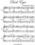 Dark Eyes Elementary Piano Sheet Music