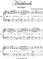 Hatikvah Easy Piano Sheet Music