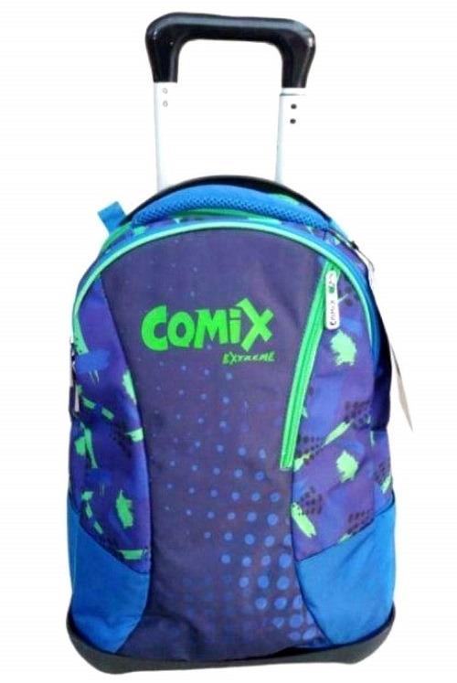 Zaino Trolley Comix Extreme Blu-Verde. Con trolley staccabile - Comix -  Cartoleria e scuola | IBS