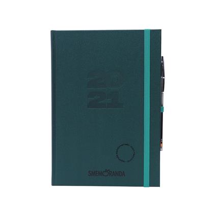 Agenda settimanale Smemoranda 2021, 12 mesi Verde - 16,8x24 cm