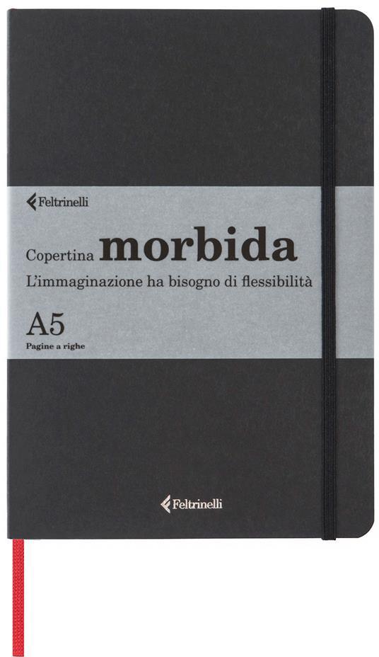 Taccuino Feltrinelli A5, a righe, copertina morbida, nero - 14,8 x 21 cm