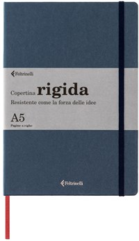 Taccuino Feltrinelli A5, a righe, copertina rigida, blu - 14,8 x 21 cm -  Feltrinelli - Cartoleria e scuola