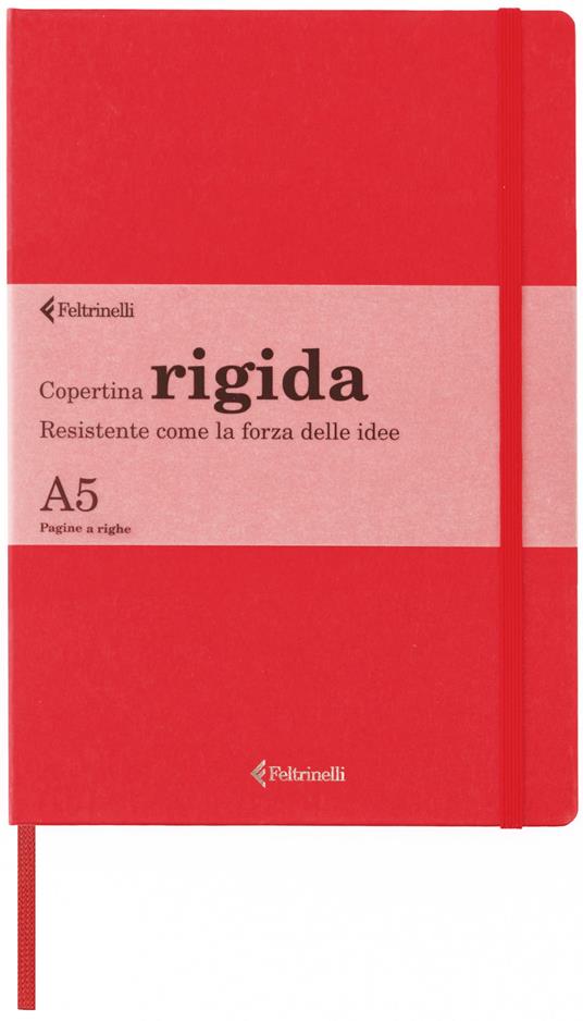 Taccuino Feltrinelli A5, a righe, copertina rigida, rosso - 14,8 x