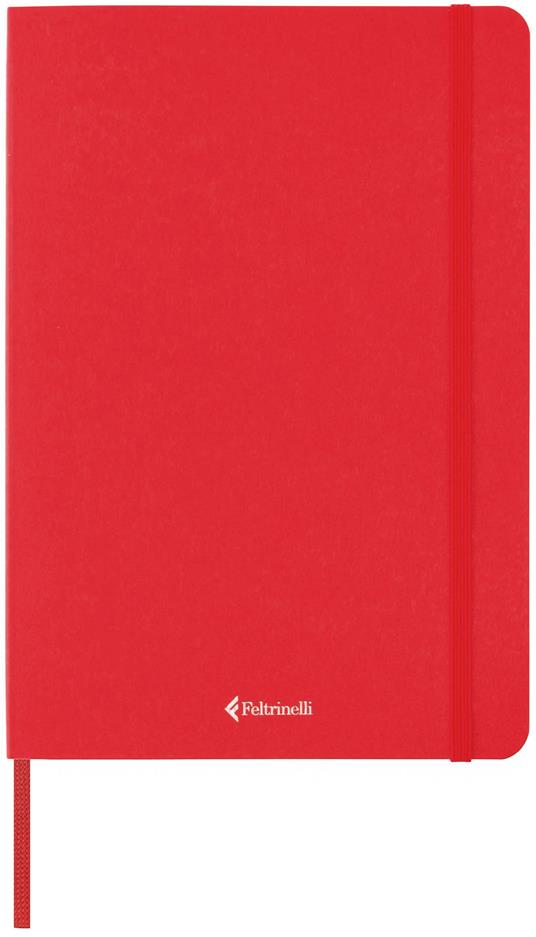 Taccuino Feltrinelli A5, a pagine bianche, copertina morbida, rosso - 14,8  x 21 cm - Feltrinelli - Cartoleria e scuola