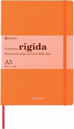 Taccuino Feltrinelli A5, a righe, copertina rigida, arancione - 14,8 x 21 cm
