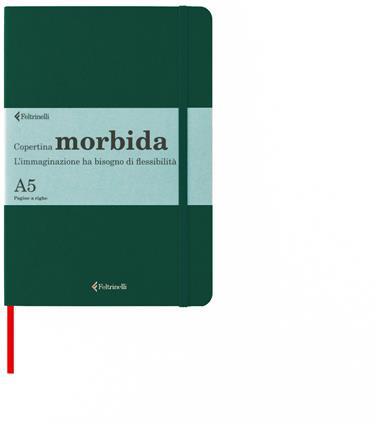 Taccuino Feltrinelli A5, a righe, copertina morbida, verde - 14,8 x 21 cm