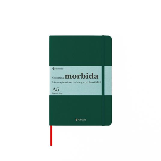 Taccuino Feltrinelli A5, a righe, copertina morbida, verde - 14,8 x 21 cm