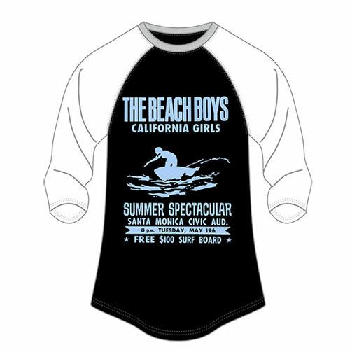 The Beach Boys Ladies Raglan Tee: Spectacular (12)