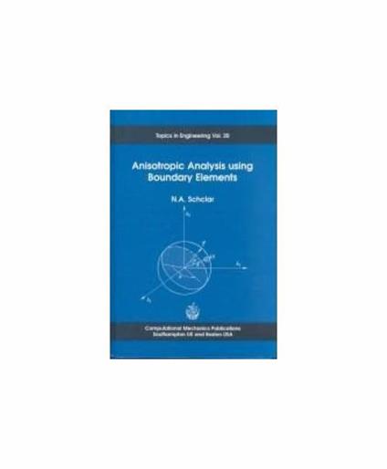 Anisotropic Analysis Using Boundary Elements - copertina