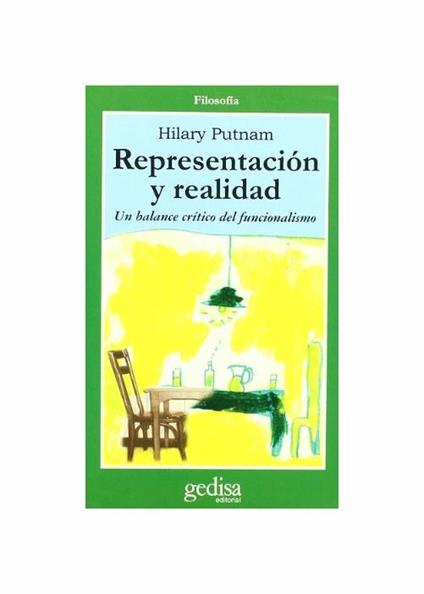 Representación Y Realidad : un Balance Crítico De Funcionalismo - copertina