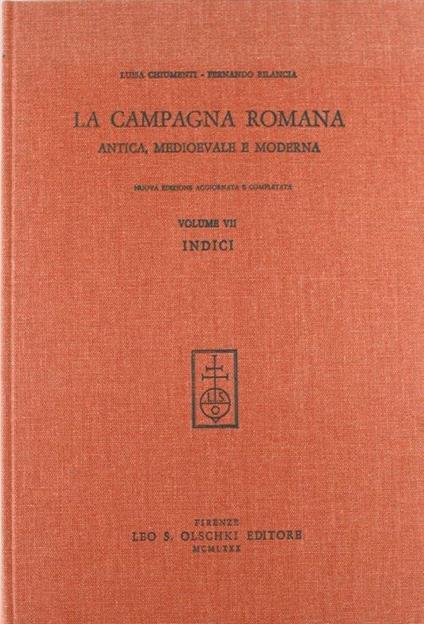 La campagna romana antica, medioevale e moderna - Giuseppe Tomassetti - copertina