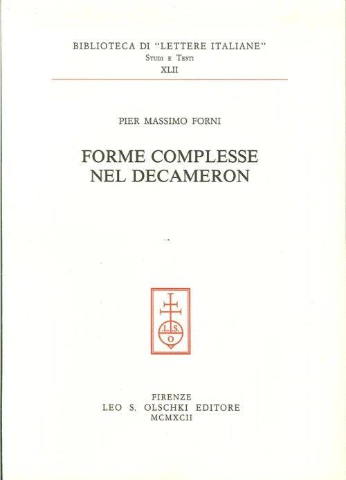 Forme complesse nel «Decameron» - P. Massimo Forni - copertina