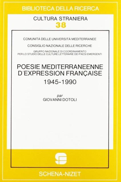 Poésie méditerranéenne d'expression française (1945-1990) - copertina