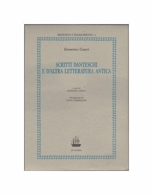 Scritti danteschi e d'altra letteratura antica - copertina