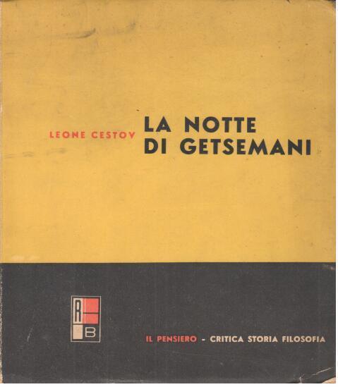 La Notte di Getsemani - Leone Cestov - copertina