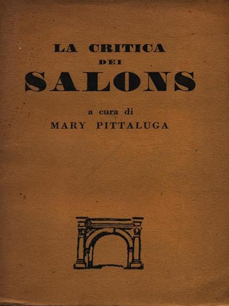 La Critica Dei Salons - Mary Pittaluga - copertina