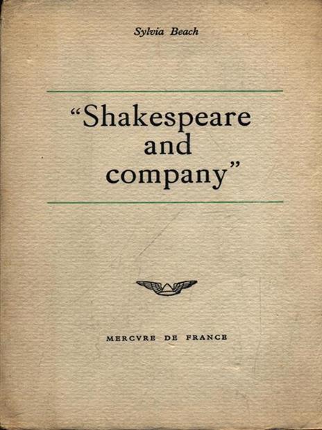 Shakespeare And Company - Sylvia Beach - copertina