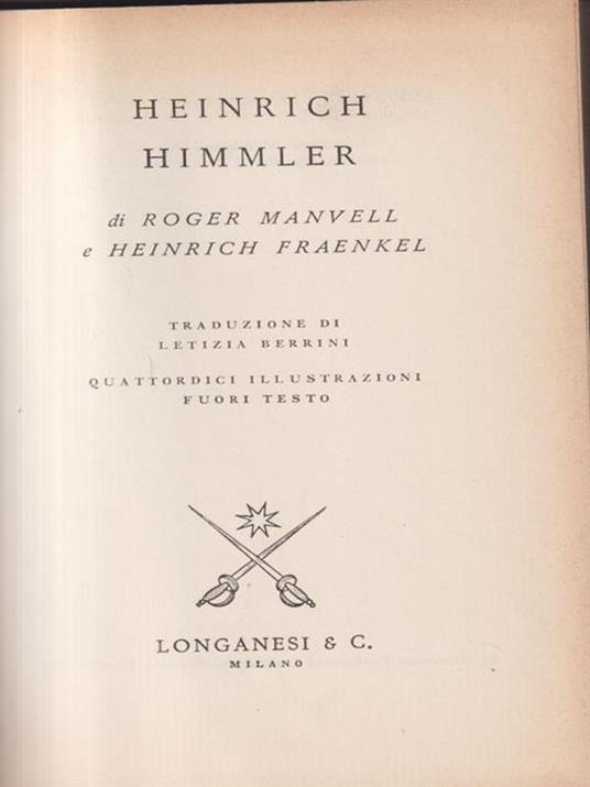 Heinrich Himmler - Roger Manvell - copertina
