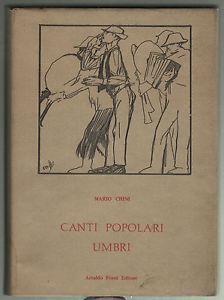 Canti popolari umbri. Copia anastatica - Mario Chini - copertina