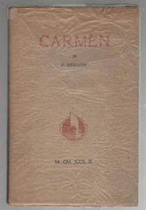 Carmen - Prosper Mérimée - copertina