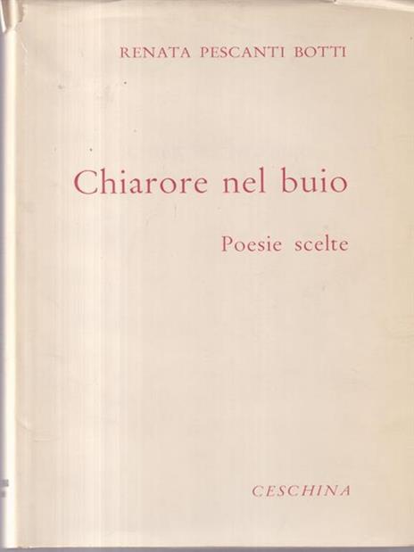 Chiarore nel buio - Renata Pescanti Botti - copertina