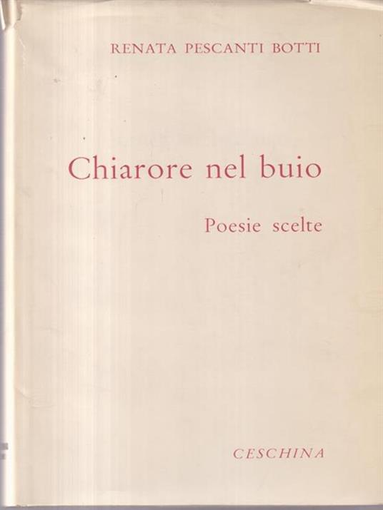 Chiarore nel buio - Renata Pescanti Botti - copertina