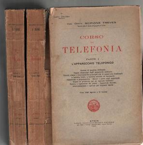 Corso di telefonia 3 volumi - Scipione Treves - copertina