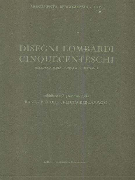 Disegni lombardi cinquecenteschi - copertina