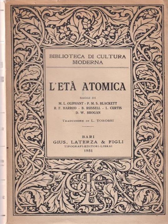 L' Età Atomica -   - copertina