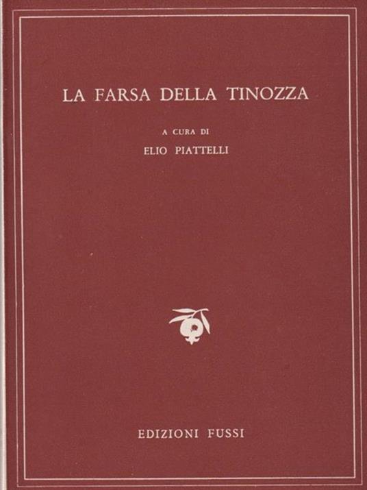 La farsa della tinozza - Elio Piattelli - copertina