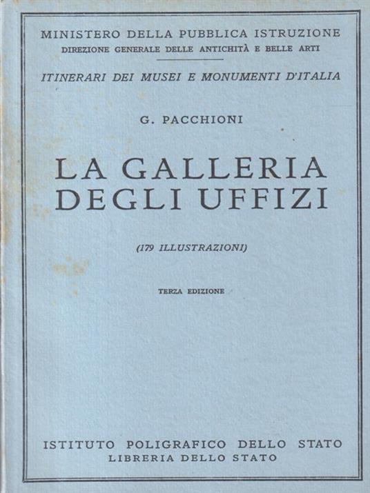 La galleria degli Uffizi - G. Pacchioni - copertina