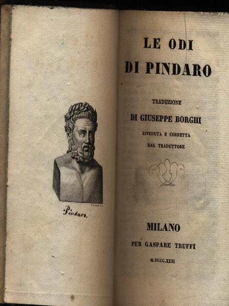 Le Odi Di Pindaro - Giuseppe Borghi - copertina